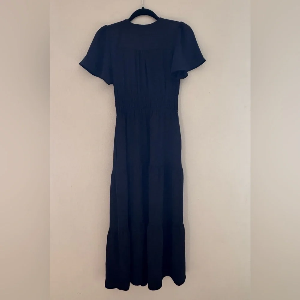 NWT Monteau Size S Tiered Black Maxi Dress - Picture 3 of 11